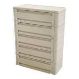 Cabinet blanc modèle “4964” par Olaf Von Bohr pour Kartell, 1970