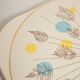 Vintage decorative plate with flowers, mid-century, Germany, 1970s.