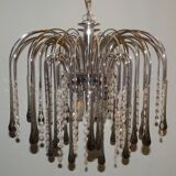 Lustre cascade en verre de Murano italien 1960
