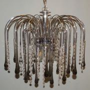 Lustre cascade en verre de Murano italien 1960