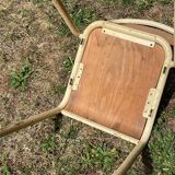 Set of 6 Chairs Tolix School Cream