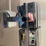 Vintage hinged wall lamp in chromed metal