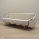 Beige sofa bed, Danish design, 1970s, manufacture: Denmark