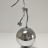 Sculptural metal paper press design 90s