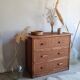 Vintage rattan chest of drawers