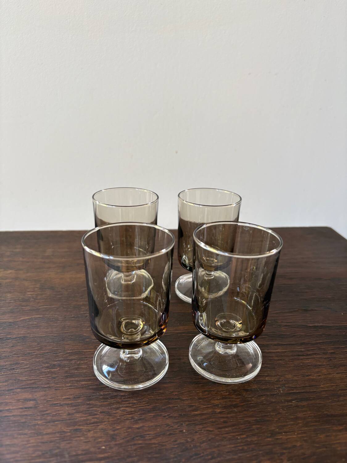 4 verres à pied luminarc vintage modèle Suède