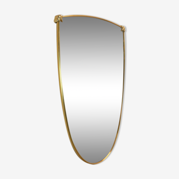 50s mirror with brass edge