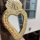 Brass heart mirror type ex-voto habibi