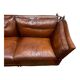 Canapé confortable en cuir véritable avec pieds de support