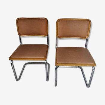 Pair of chairs Cesca B 32 Breuer-Cantilever series of cantilever