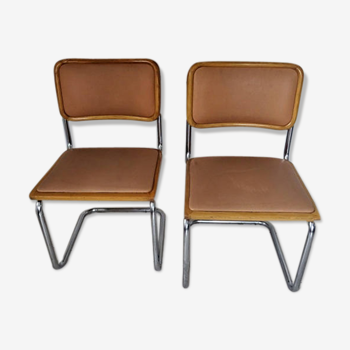 Paire de chaises Cesca B 32 de Breuer-Cantilever de la série des porte à faux