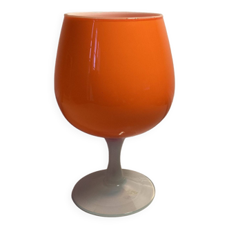 Vase, orange glass pot cover