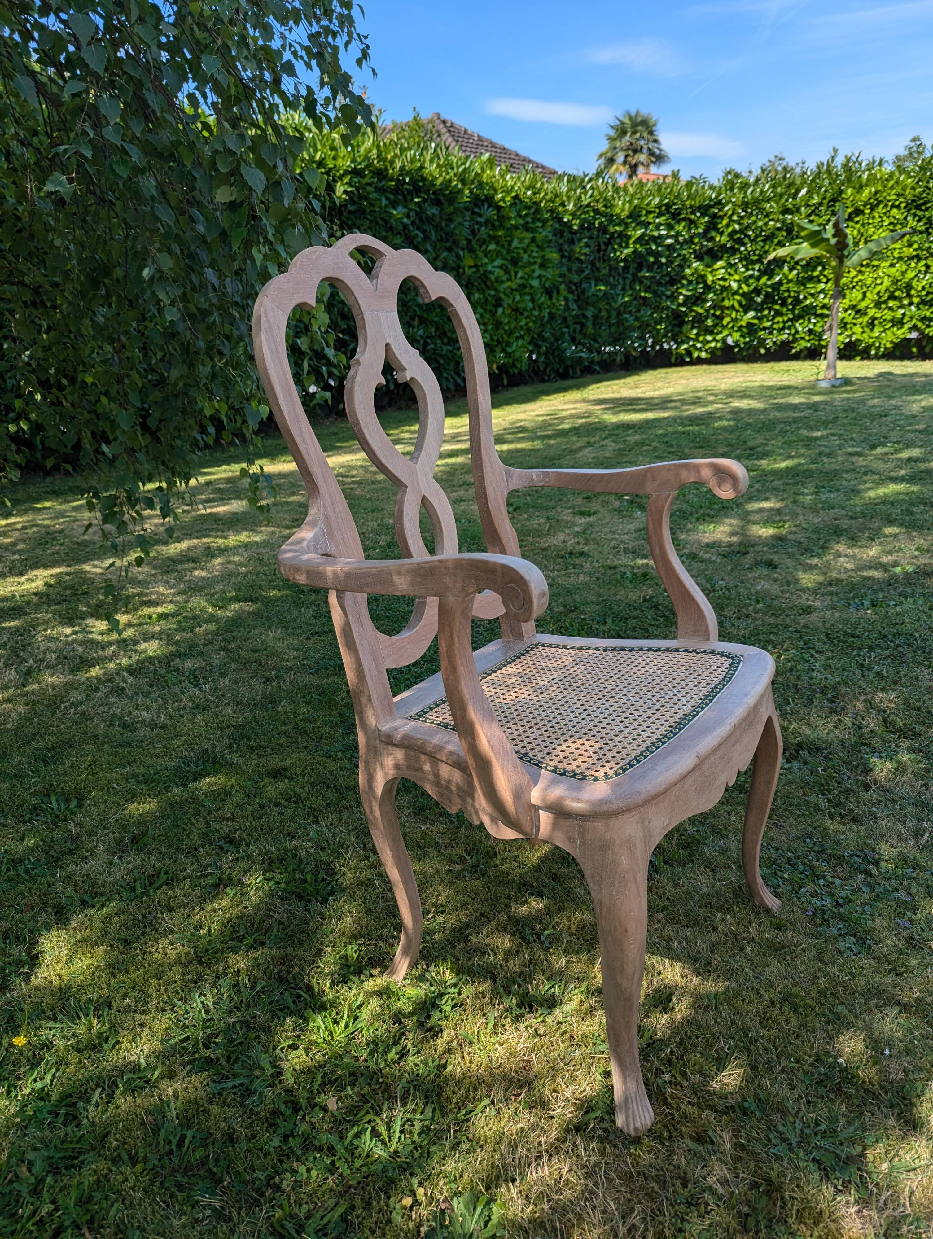 Italian cane armchair