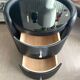 Genuine leather and black glass bedside table Terranova