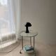 Ikea two-tiered serving trolley with glass.