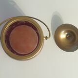 Legras biscuit bucket in glass paste Ruby series