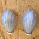 Pair of vintage shell sconces