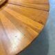 Unique round solid pine dining table, 1970s