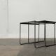 Postmodern perforated metal nesting side tables from Ikea, 1980s, set of 2.