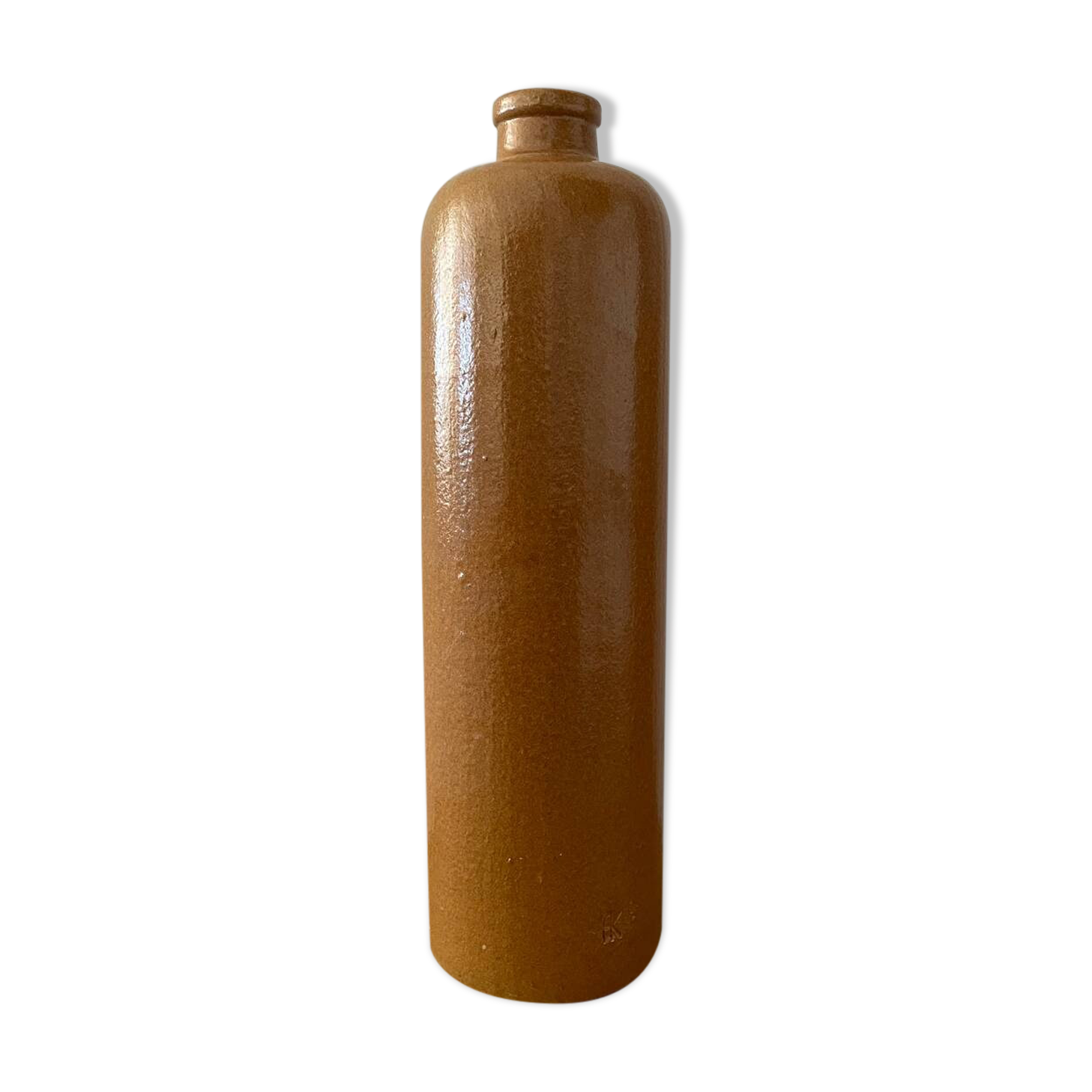 Old stoneware bottle with logo