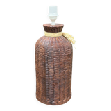 Large vintage 80s ceramic trompe l'oeil lamp