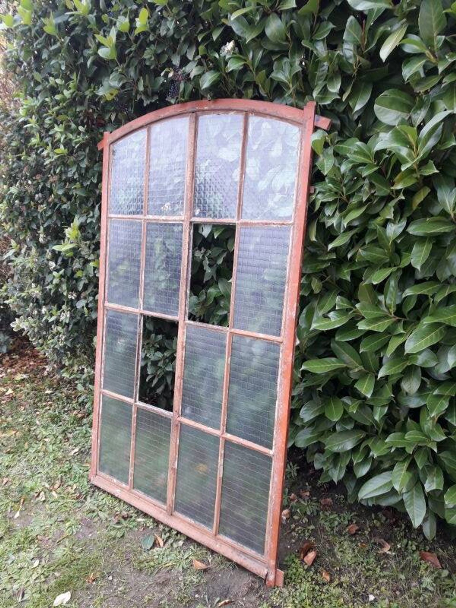 Window L107xH174 industrial curved metal glass roof frame reinforced glass