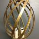 Large Italian Foliage Cage Chandelier - 1960s Art Crafts - Gold Metal