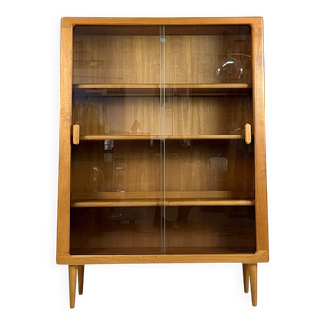 Danish teak display cabinet highboard shelf Silkeborg 70s vintage design