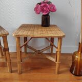 Rattan bedside tables