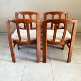 Set of 4 Danish chairs, 60s teak