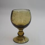 Biot green stemmed glasses