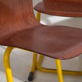 Yellow Retro Dining Chairs (Circa 1950). Set of 4
