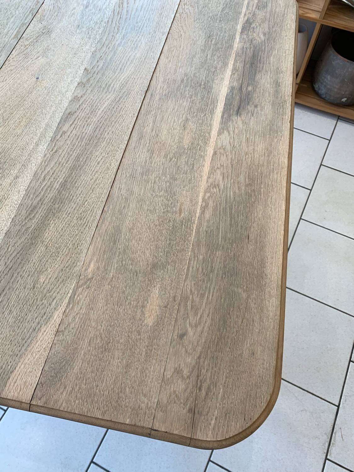 Art Deco Raw Solid Oak Table