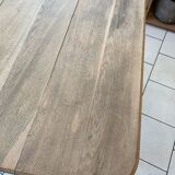 Art Deco Raw Solid Oak Table