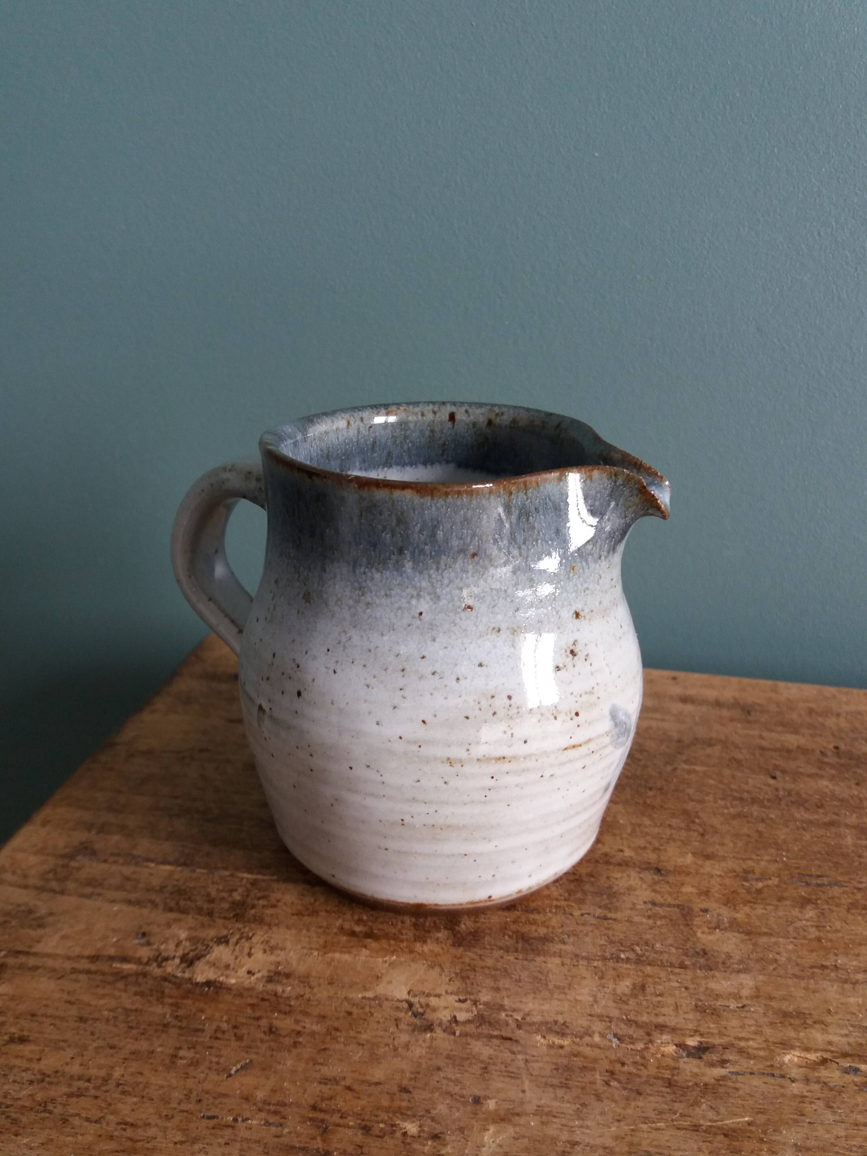 Pitcher, milk jug, signed Atch, Chantal and Thierry Robert