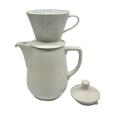 Melitta ceramic coffeepot & filter, 1960s