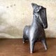 Black glazed ceramic sculpture signed Pouchain – Circa 1960