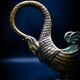 Bronze patinated pocket emptier with swan decoration by Max Le Verrier.