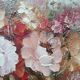 Oil of a bouquet and its lovely frame