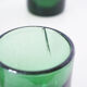 Lot de 9 verres à eau en verre soufflé vert