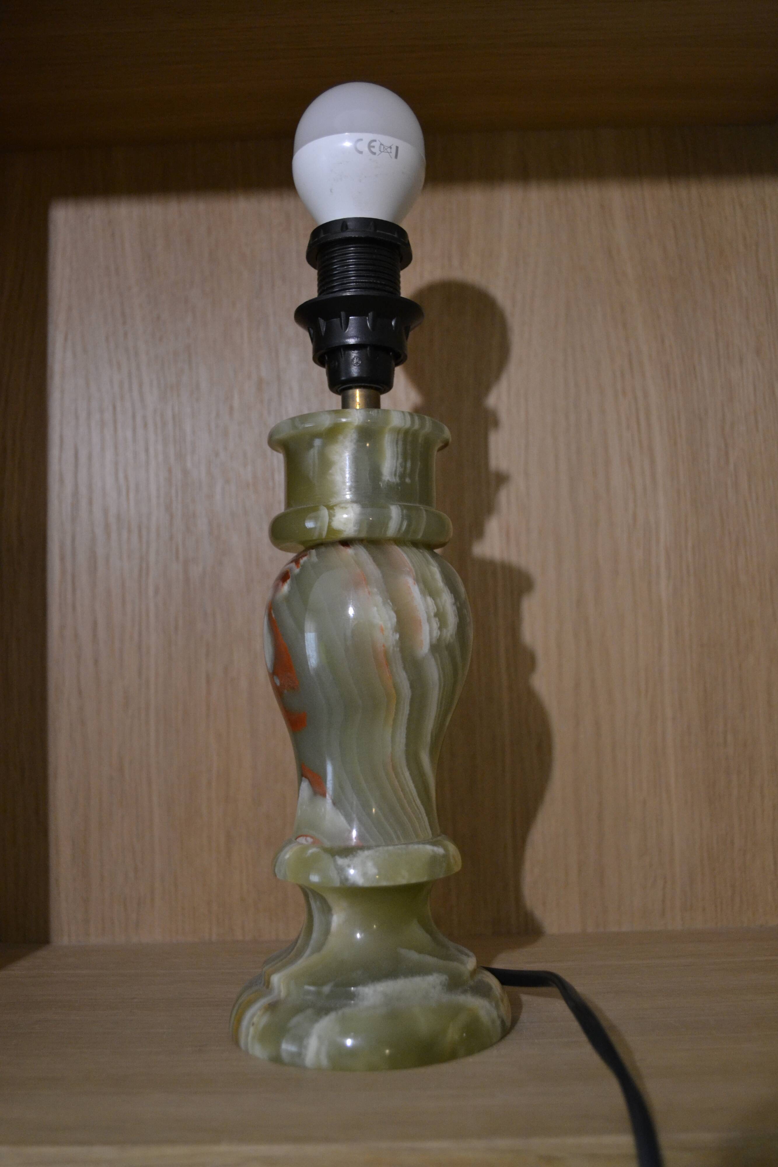 Multicolored marble lamp legs