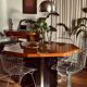 Dining table elm burl Roche Bobois Jean Claude Mahey vintage