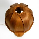 1970s Swedish pine bent veneer table lamp by GB Solbackens Svarveri