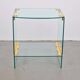 Vintage Regency Brass and Glass Side Table, 1970s