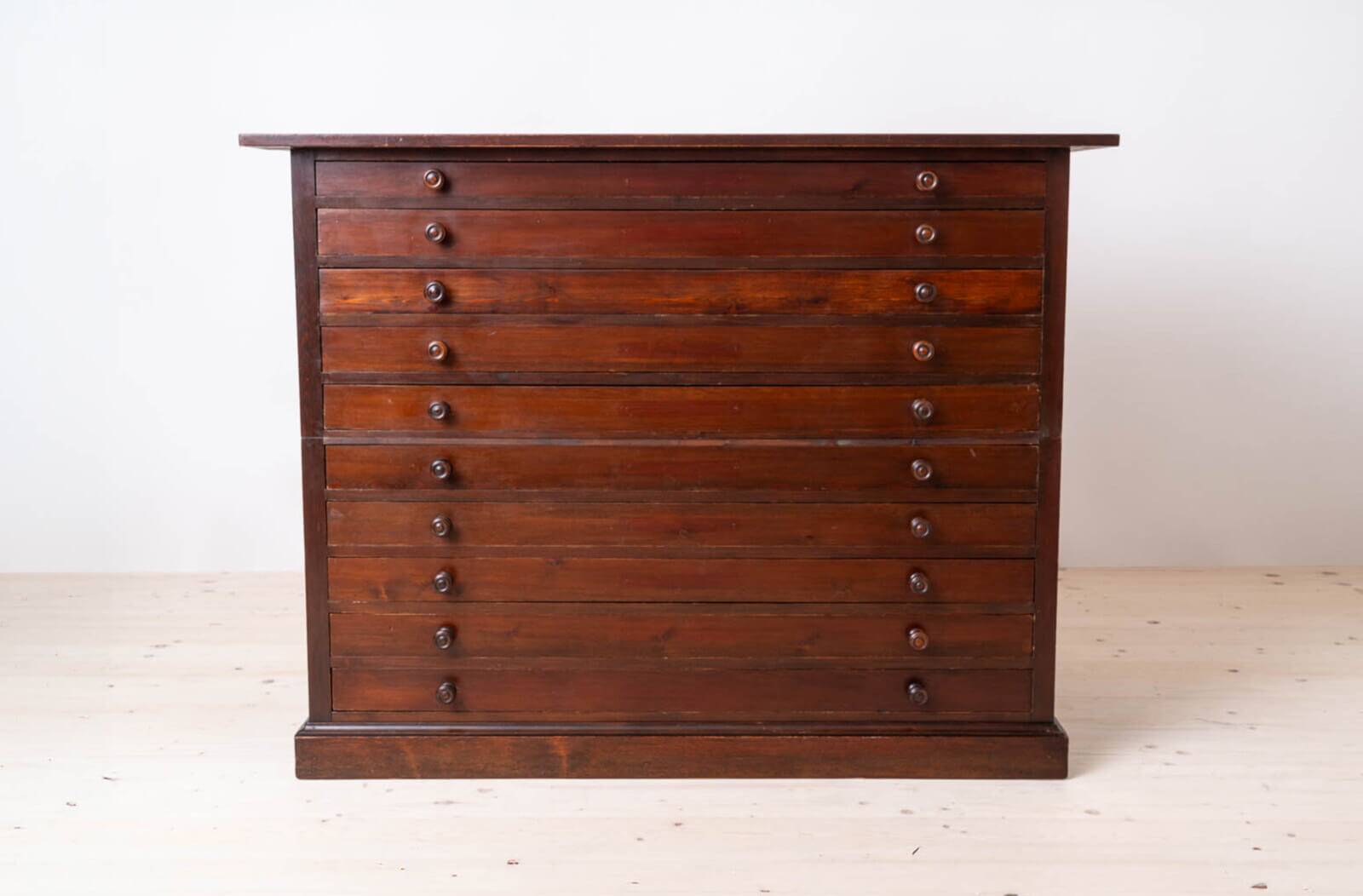 Grand classeur ou meuble à dessin, début xxe siècle, 10 tiroirs