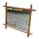 Vintage mirror in faux bamboo from the late 19th century 60x50cm