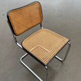 Cesca design chair b32 model in black and chrome