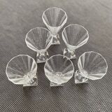 Series of 6 Arques crystal glasses, Pyramide model 1988