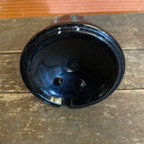 Vintage 1970s Black Opaline Space Age Candle Holder
