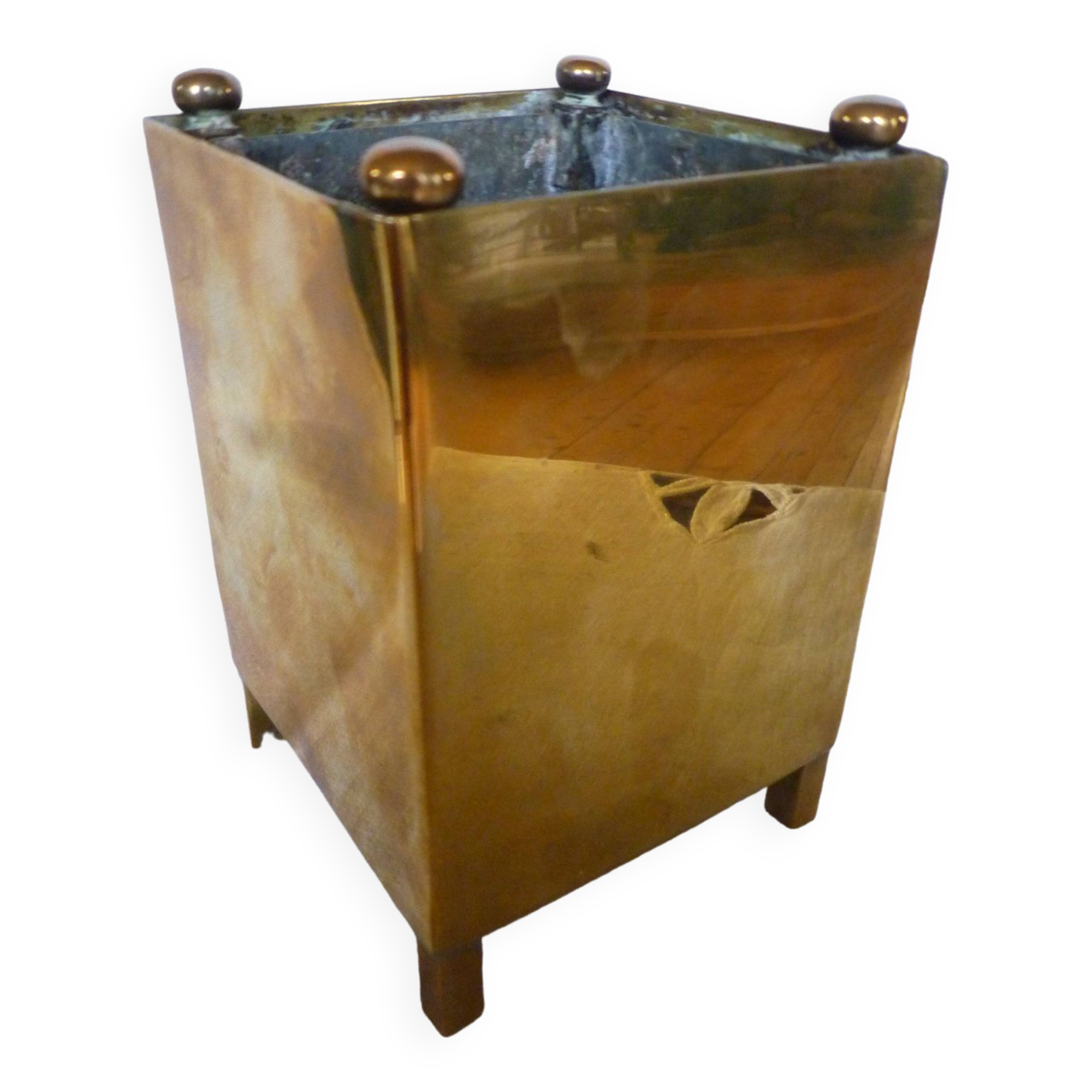 Small Valmazan Brass Planter